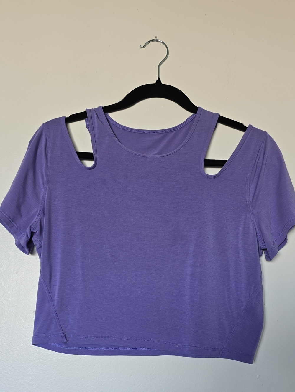 lululemon athletica Lavender Cutout Shoulder Crop Top